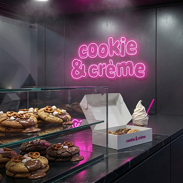 Cookie and Creme Neon Sign